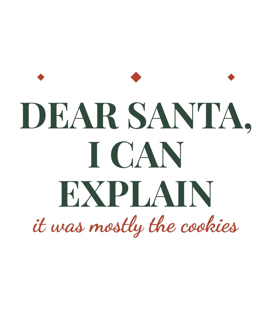 Dear Santa holiday shirt design by Ember & Pine Co.
