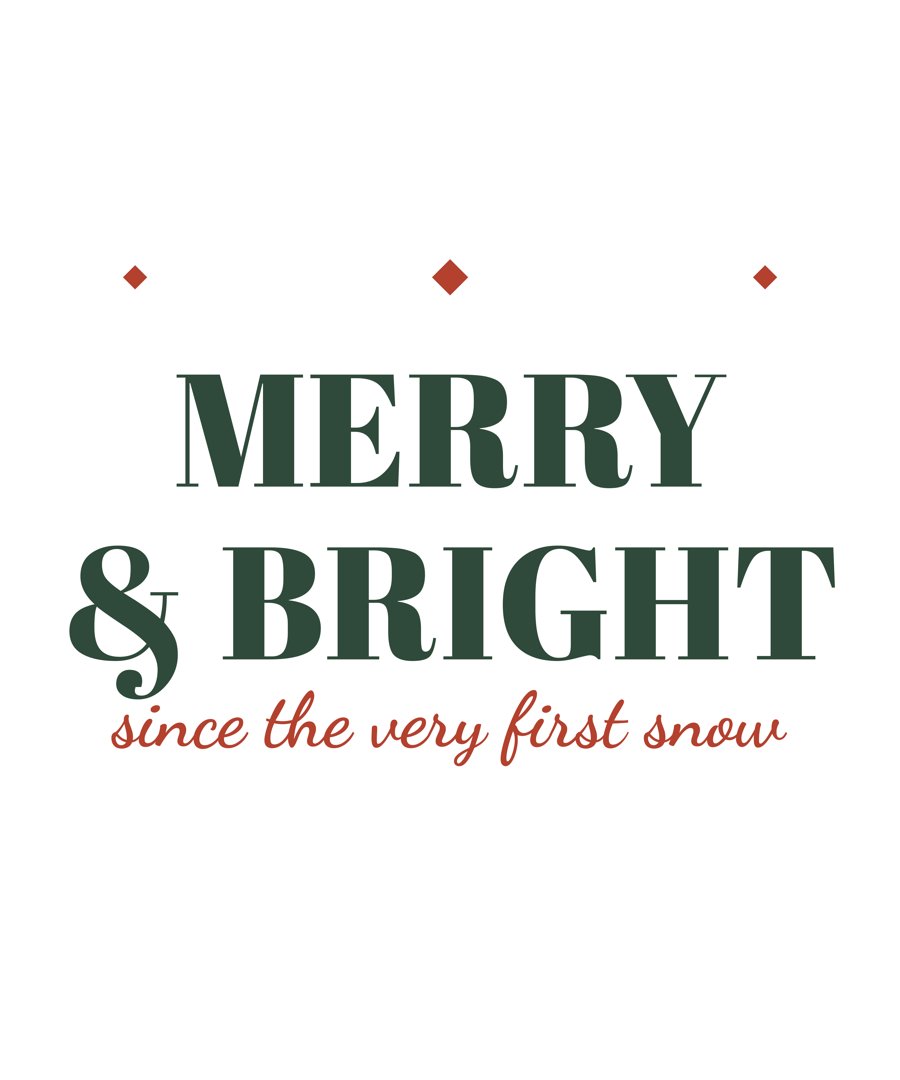 Merry & Bright holiday shirt design by Ember & Pine Co.