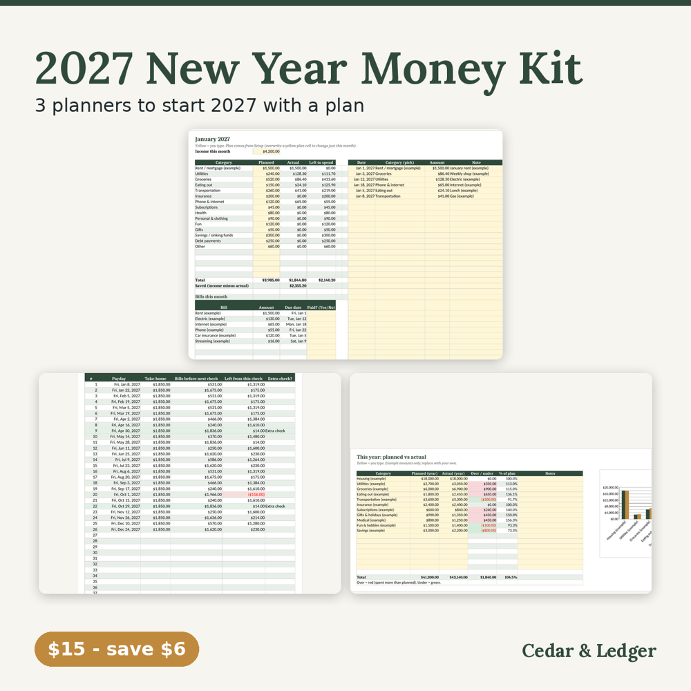 2027 New Year Money Kit preview