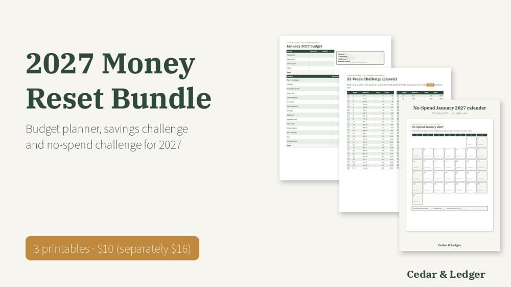 2027 Money Reset Bundle