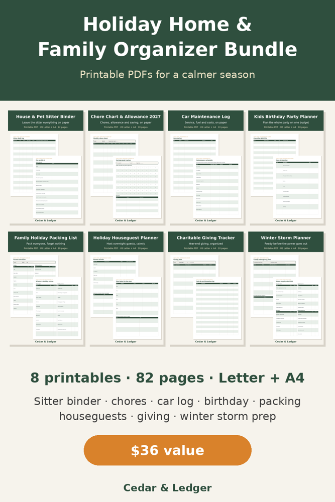Holiday Home & Family Organizer Bundle preview