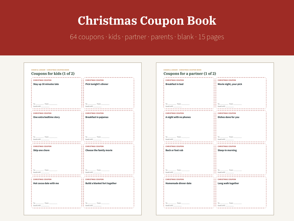 Christmas Coupon Book 2026