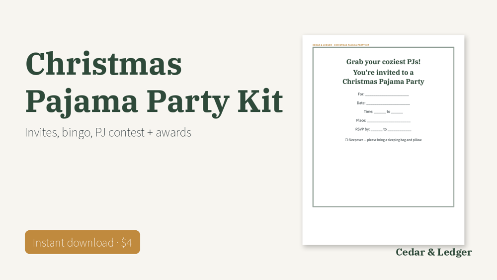 Christmas Pajama Party Kit preview