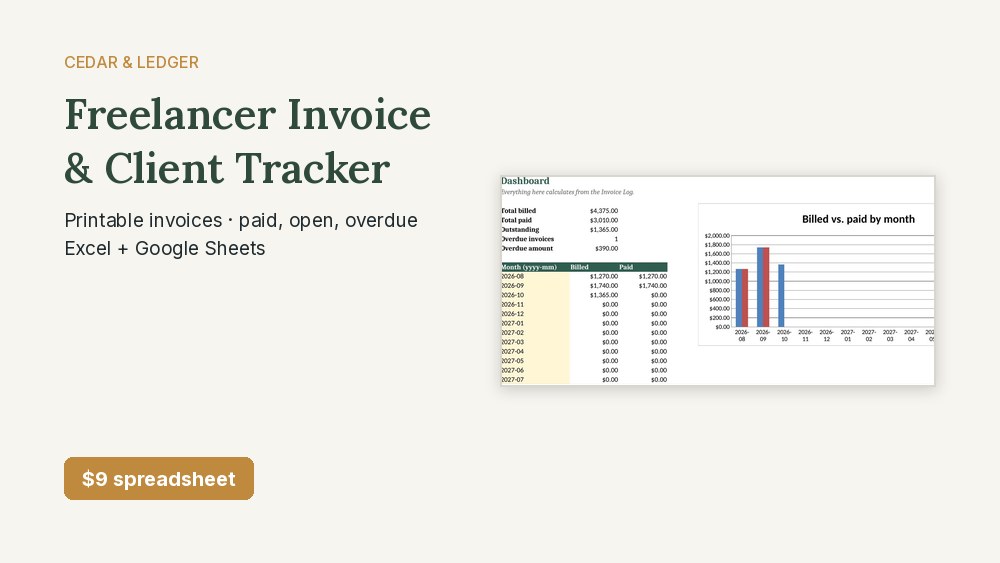 Freelancer invoice and client tracker