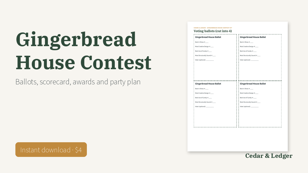 Gingerbread House Decorating Contest Kit preview