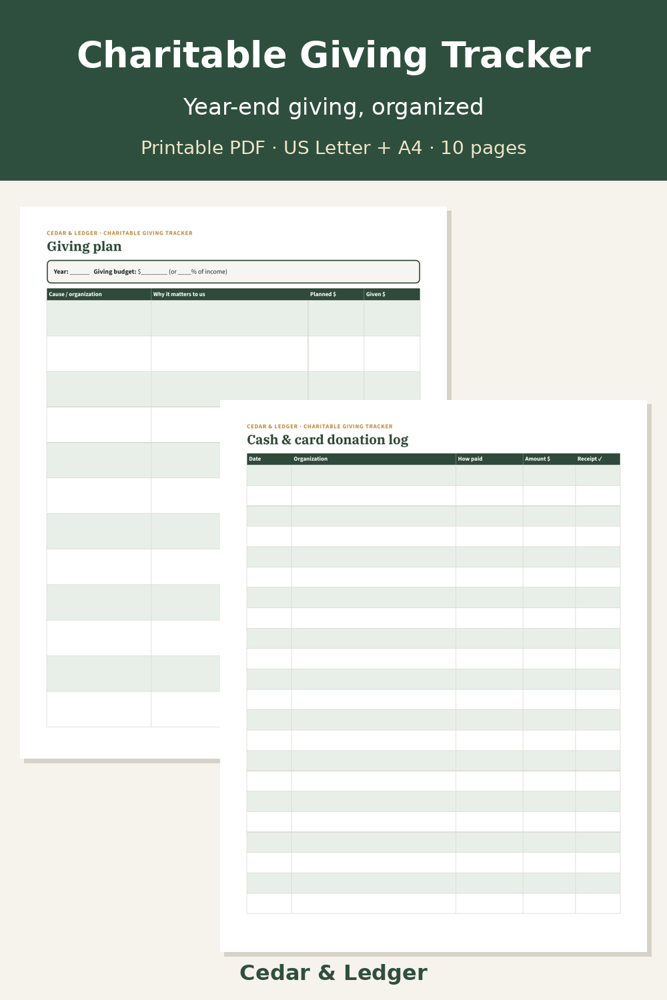 Charitable Giving & Donation Tracker preview