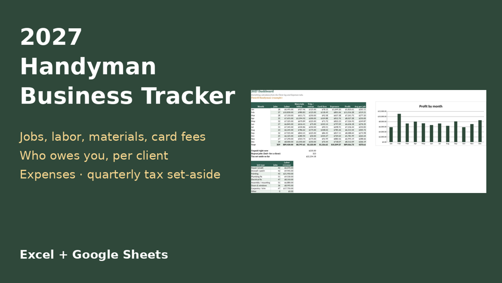 2027 Handyman Business Tracker preview