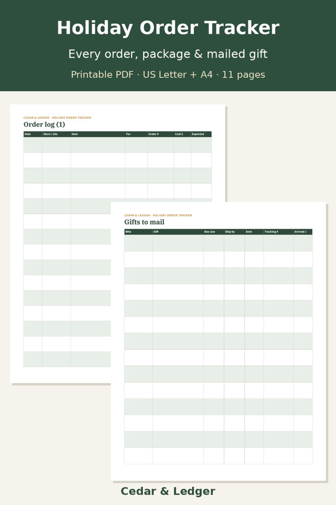 Holiday Online Order & Gift Shipping Tracker preview