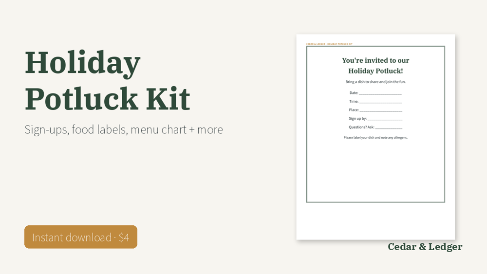 Holiday Potluck Kit preview