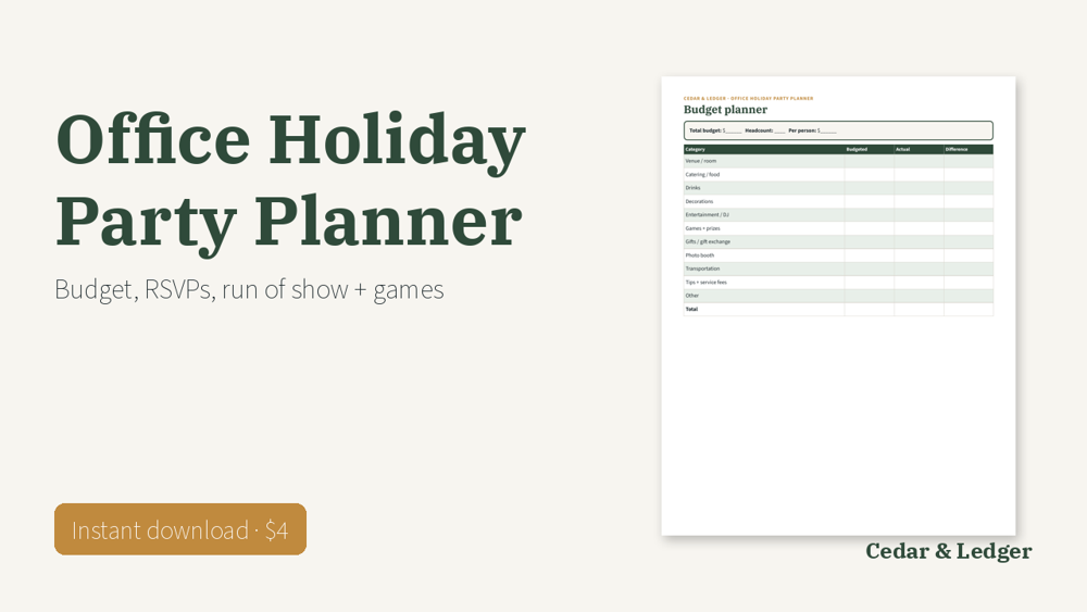 Office Holiday Party Planner preview