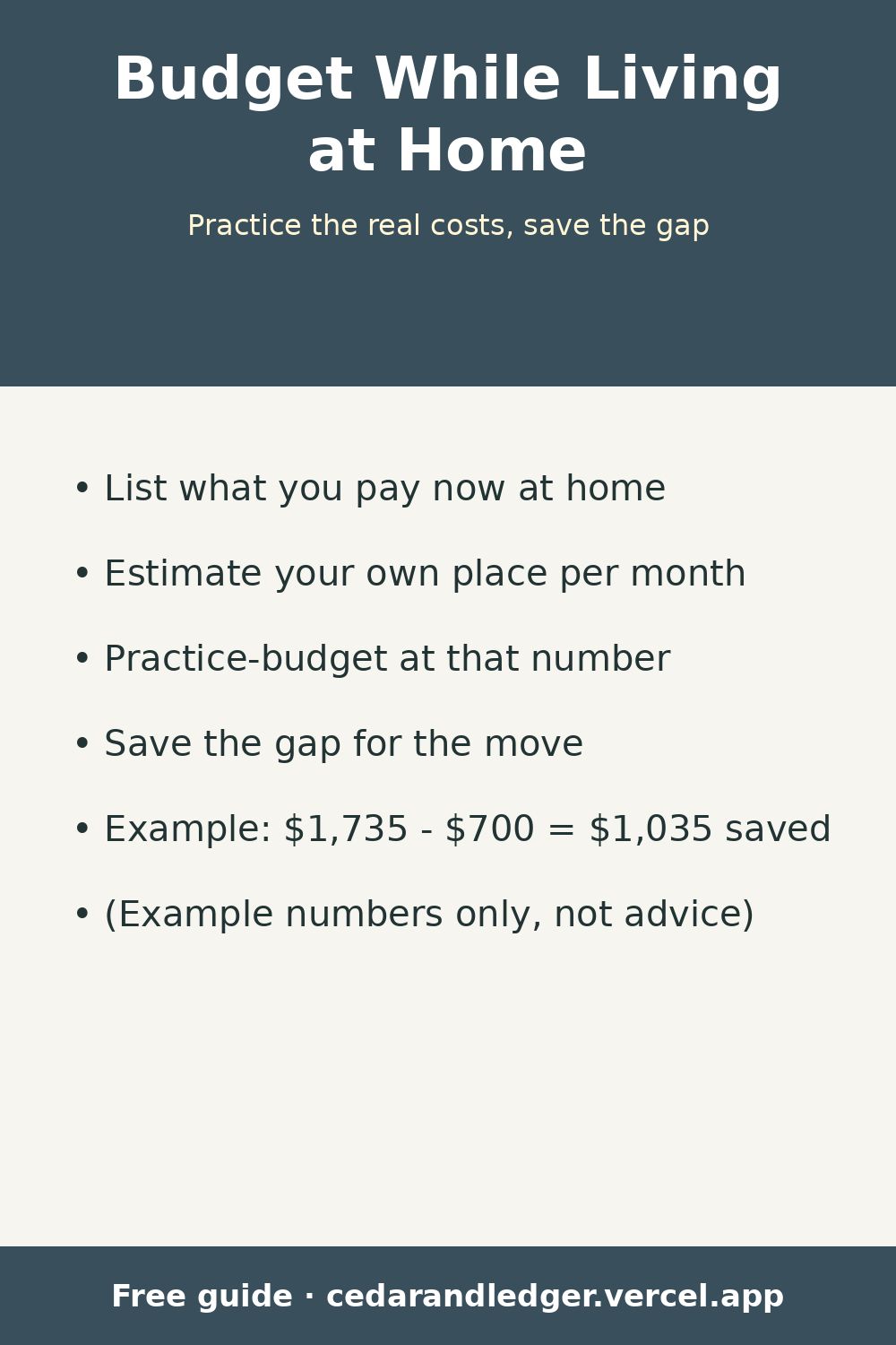 How to Budget While Living With Your Parents (pinnable summary)