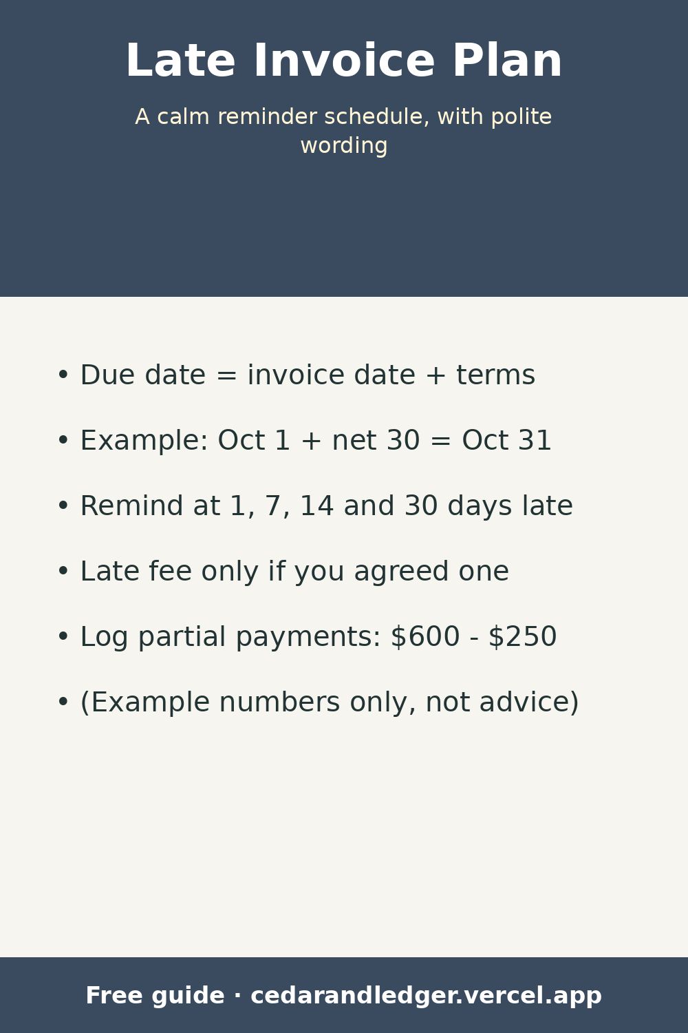 How to Follow Up on a Late Invoice (Example Numbers) (pinnable summary)
