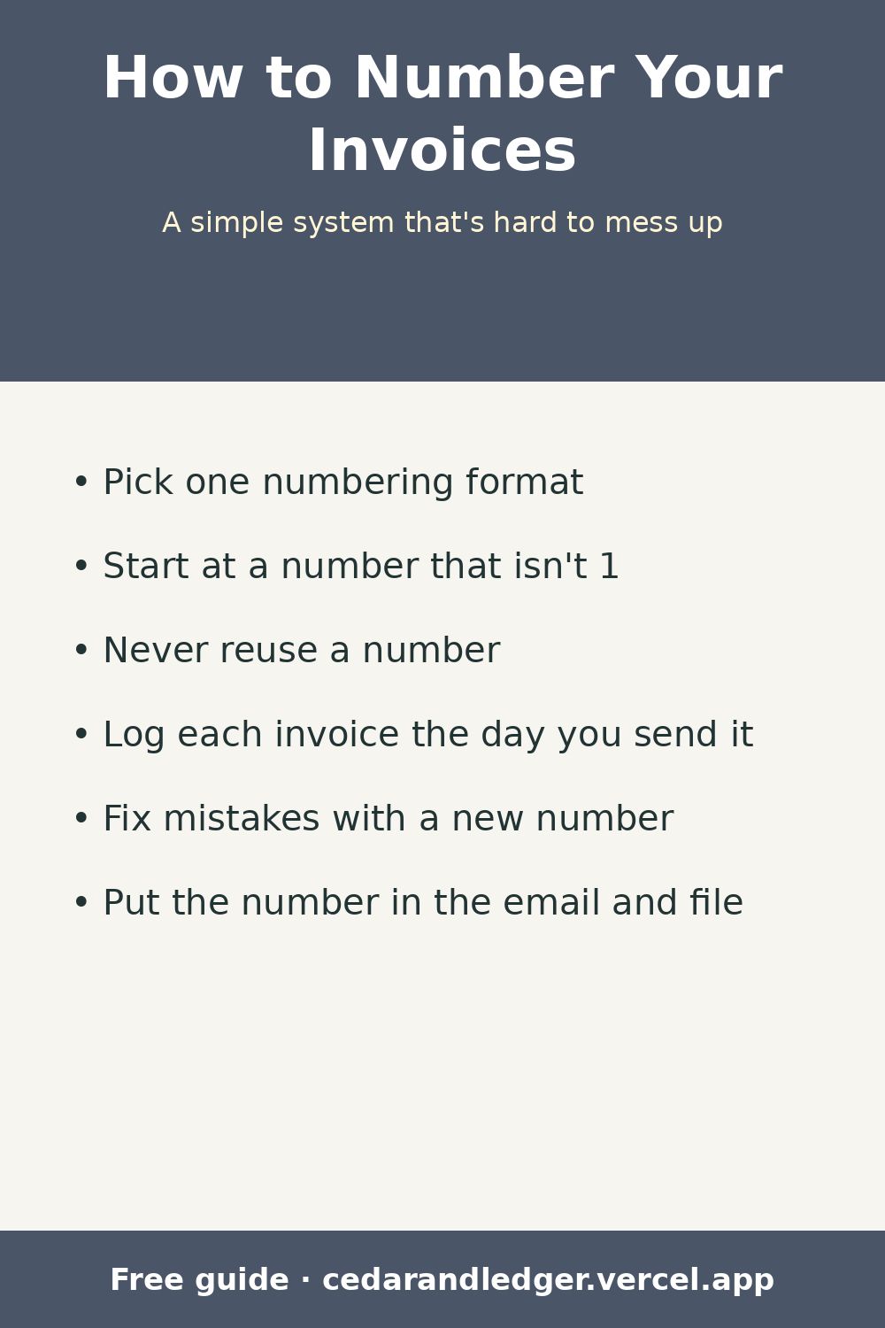 How to Number Your Invoices (Simple System) (pinnable summary)