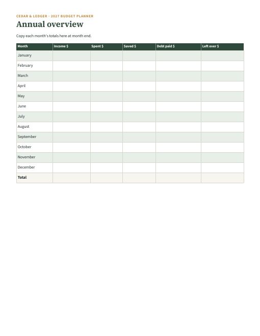2027 Money Reset Bundle: Budget Planner, Savings Challenges and No-Spend Tracker: itch page 03 preview