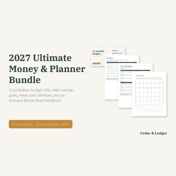 2027 Ultimate Money & Planner Bundle: thumb preview