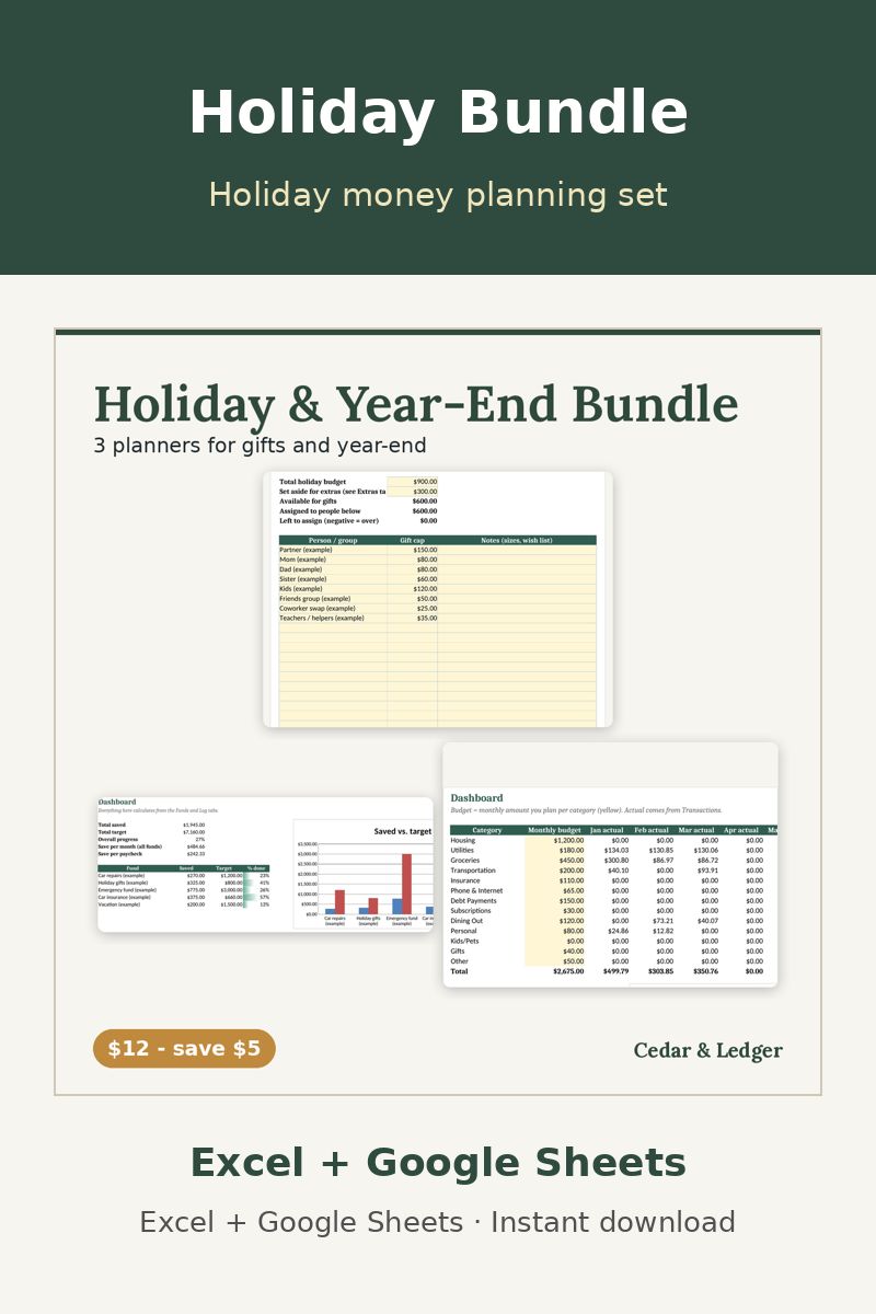 Holiday & Year-End Bundle: bundle overview preview