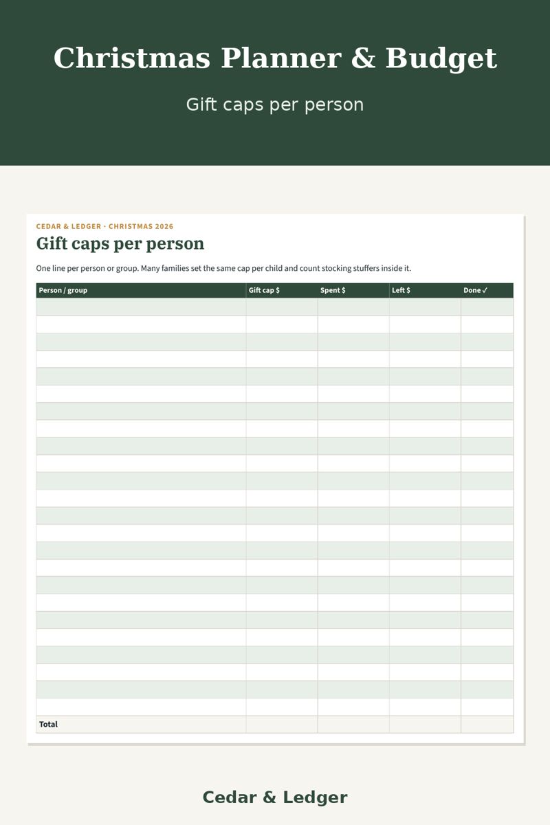 Holiday Printables Bundle 2026: Christmas Planner, Black Friday Planner and Gift Tags: Christmas gift planner preview