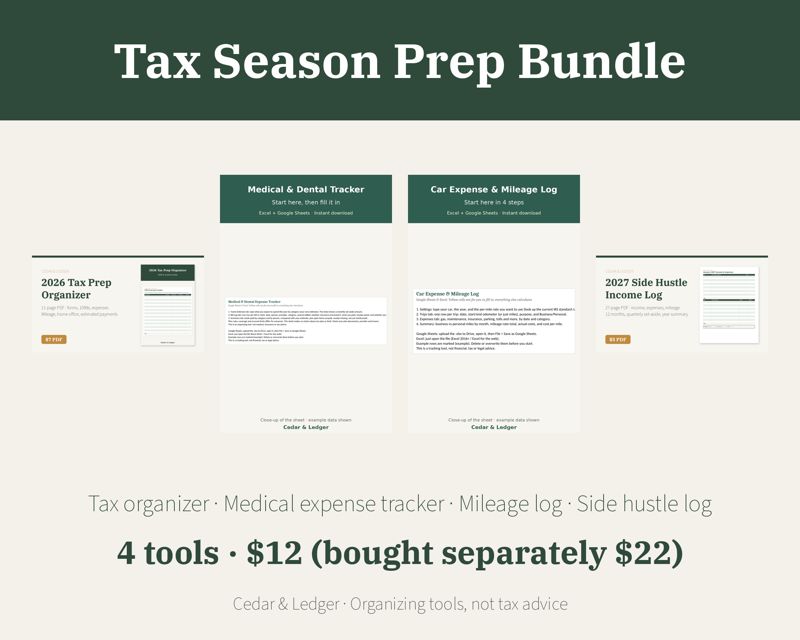 Tax Season Prep Bundle: cover preview