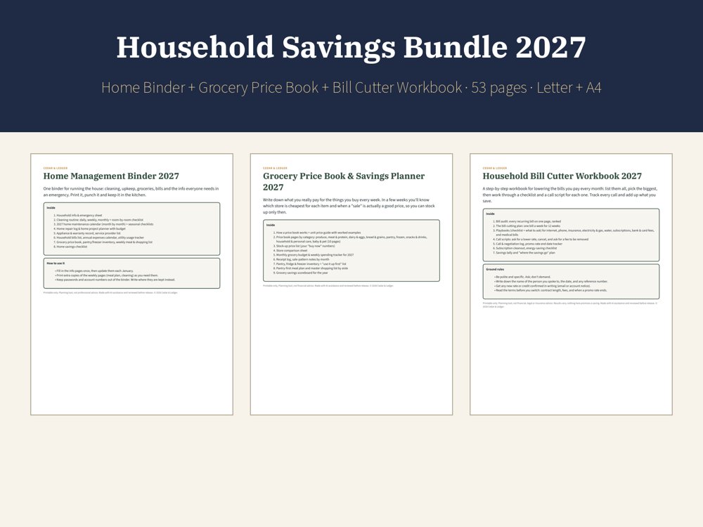 Household Savings Bundle 2027: inside preview
