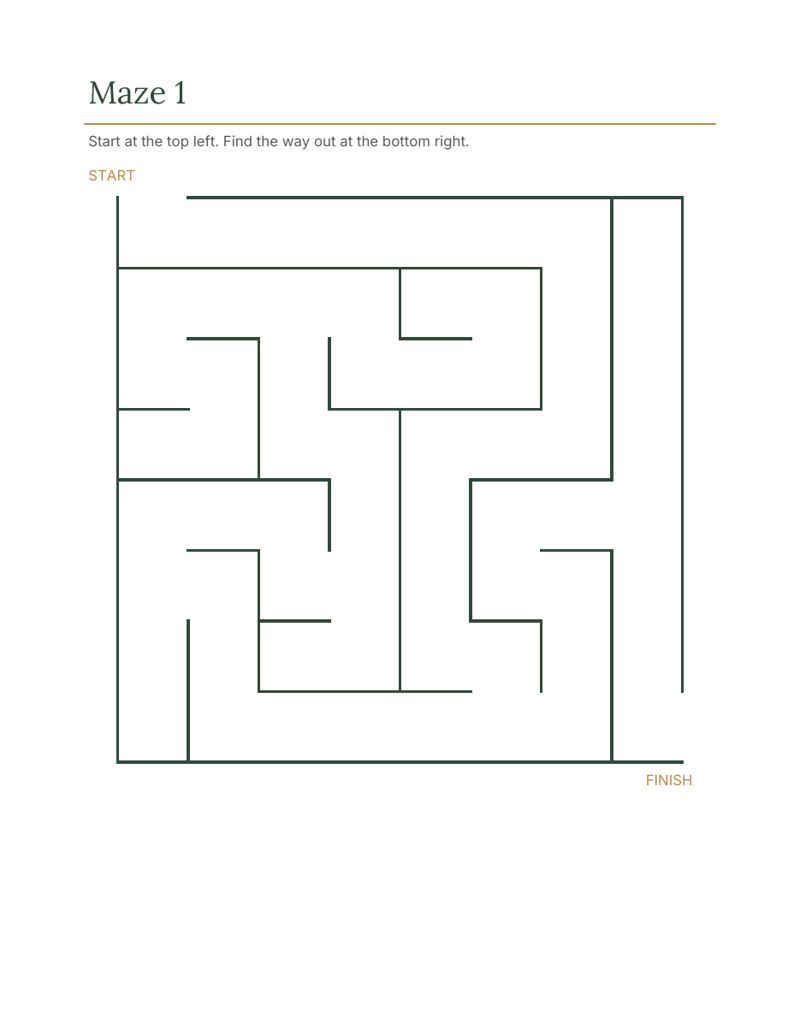 Christmas Activity Pages for Kids Printable: maze preview