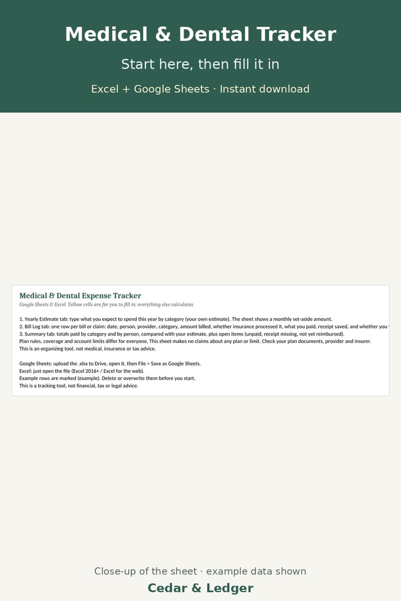 Medical & Dental Expense Tracker: start preview
