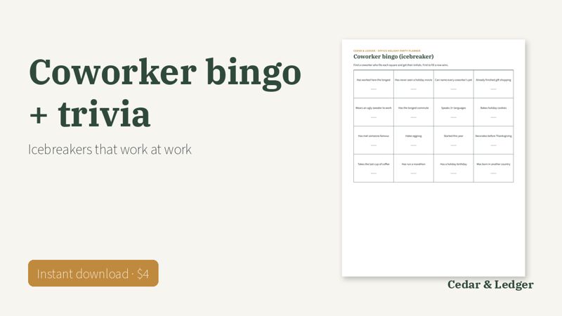 Office Holiday Party Planner: games preview