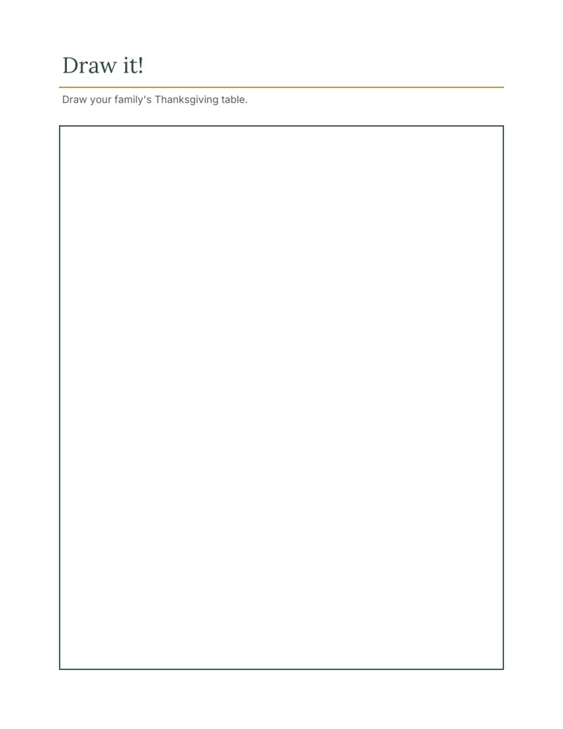 Thanksgiving Activity Pages for Kids: draw preview