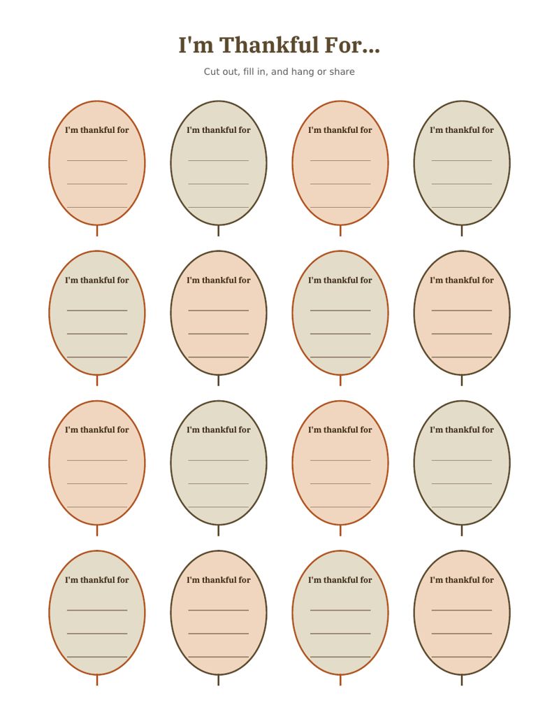 Thanksgiving Table Talk & Gratitude Game Printable: leaves preview