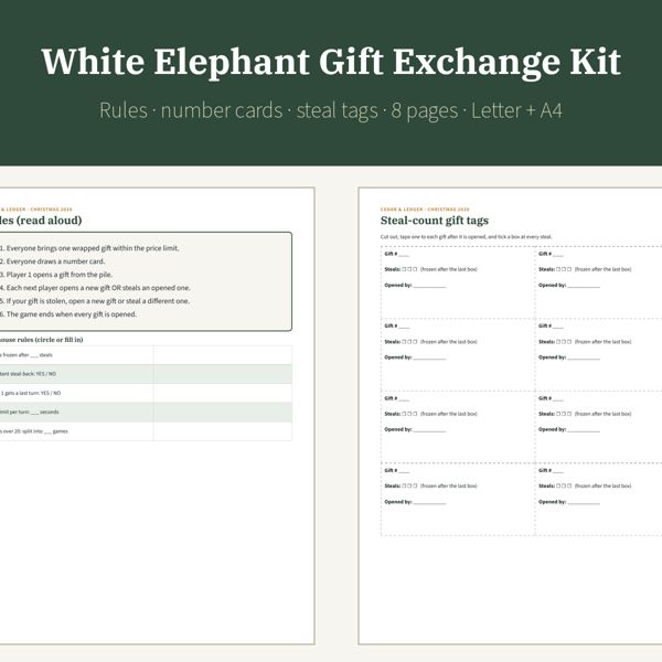 White Elephant Gift Exchange Kit: thumb 600 preview