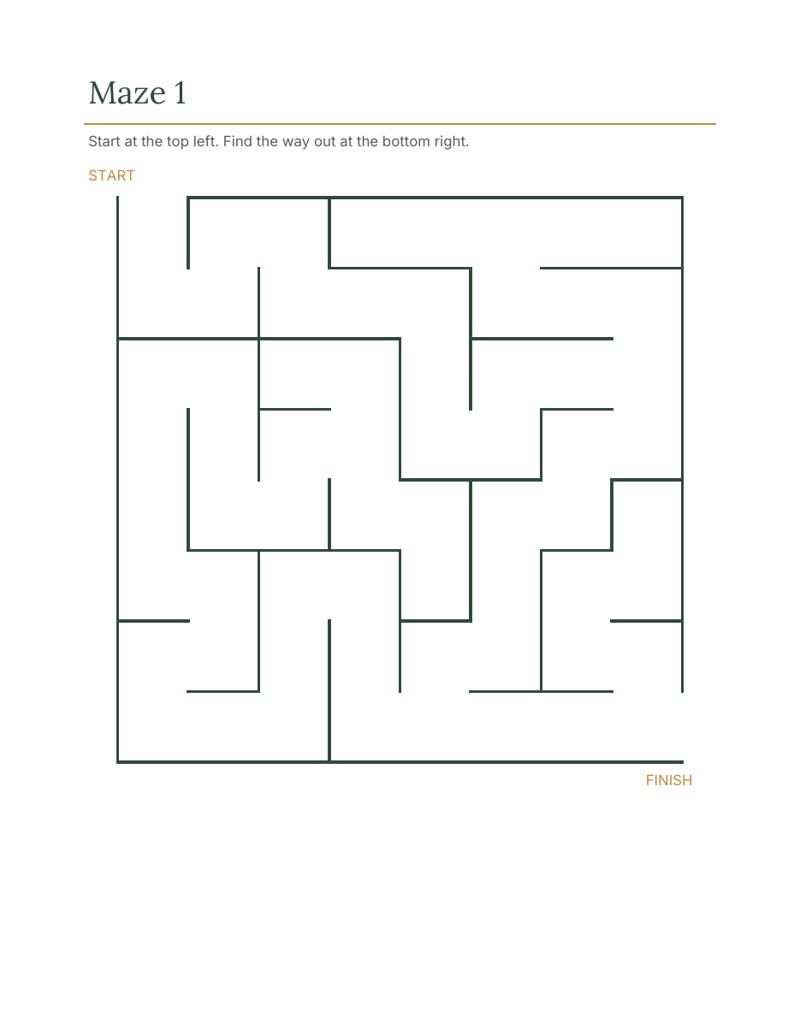 Winter Activity Pages for Kids Printable: maze preview