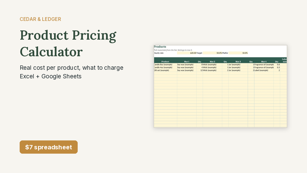 Product Pricing Calculator