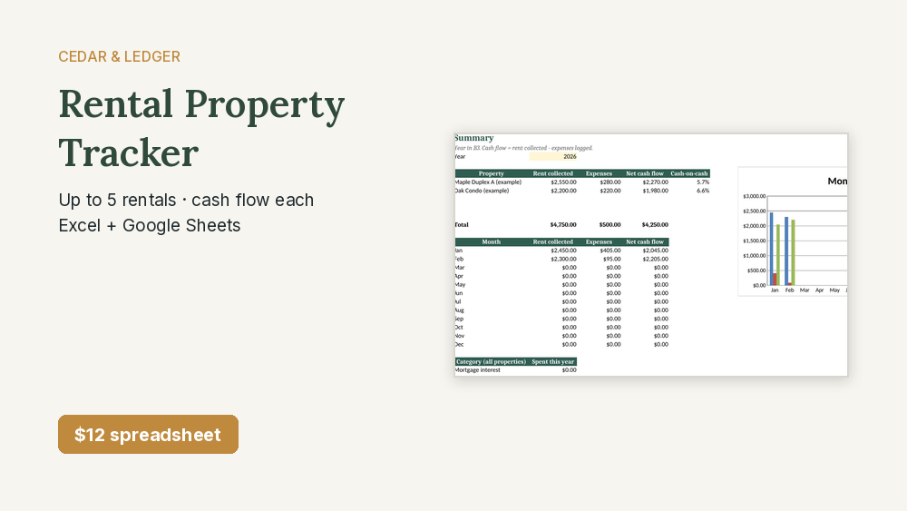 Rental Property Income & Expense Tracker