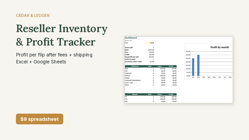 Reseller Inventory & Profit Tracker