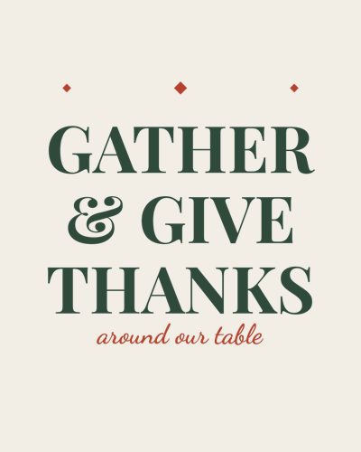 Gather And Give Thanks shirt design