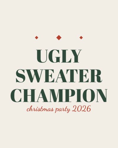 Ugly Sweater Champion 2026 shirt design