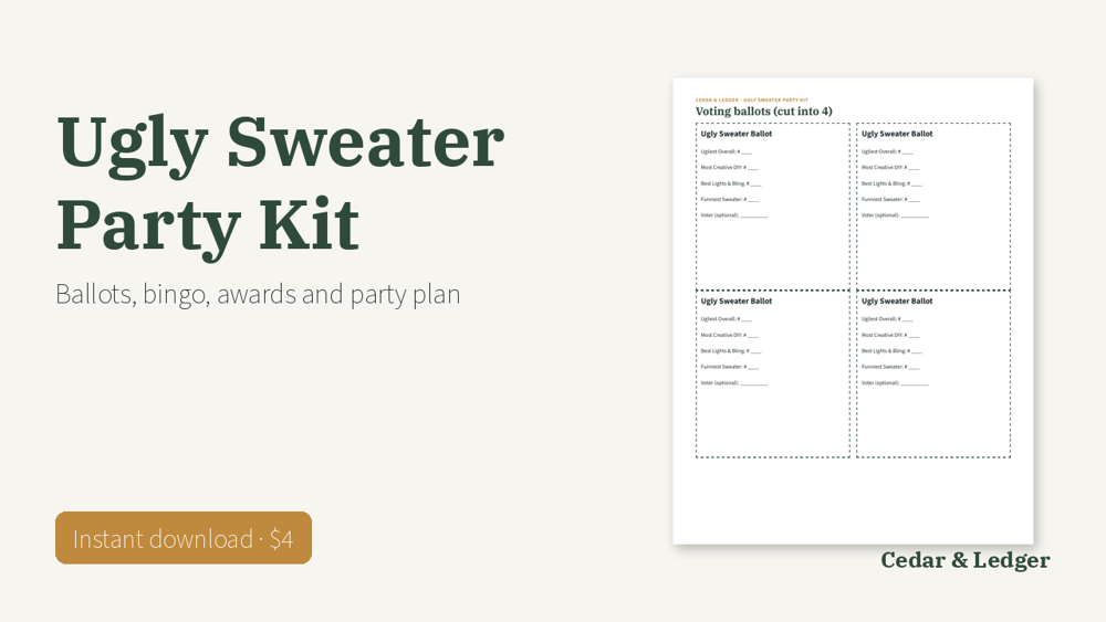 Ugly Christmas Sweater Party Kit preview